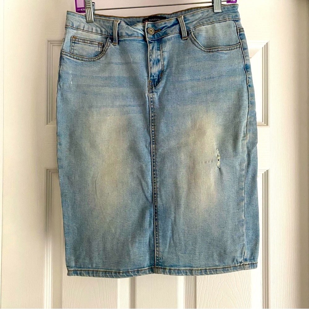Light Blue Banana Republic Denim Skirt